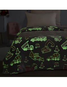 Κουβέρτα μονή φωσφορίζουσα Art 6147 160x220 Γκρι   Beauty Home 2