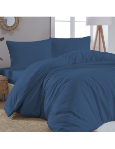 Παπλωματοθήκη υπέρδιπλη μονόχρωμη Art 1999 230x250 Μπλε   Beauty Home