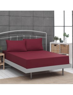 Σεντόνι μονό μονόχρωμο με λάστιχο Art 1999 110x200+30 Μπορντό   Beauty Home