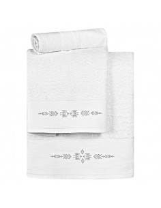 Σετ πετσέτες Art 3168  Σετ 3τμχ  Λευκό   Beauty Home
