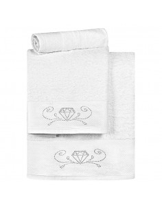 Σετ πετσέτες Art 3172  Σετ 3τμχ  Λευκό   Beauty Home