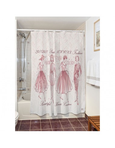 Κουρτίνα μπάνιου Fashion Art 3241  190x180  Ροζ   Beauty Home