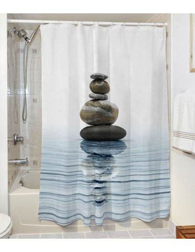 Κουρτίνα μπάνιου Zen Stones Art 3068 190x180 Εμπριμέ   Beauty Home