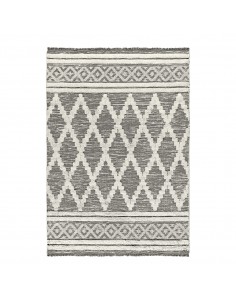 Χαλί βαμβακερό Morocotton 9235 150x220 Γκρι   Beauty Home