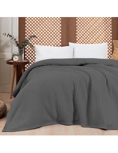 Πικέ μονή waffle Art 1990 Petrol  170x240 Ανθρακίτης   Beauty Home