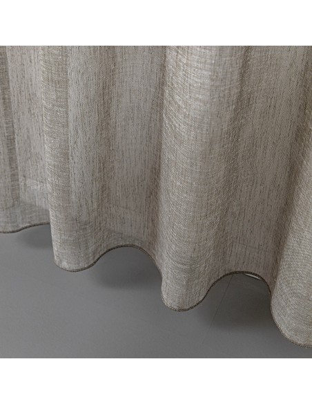 Κουρτίνα γάζα μονόχρωμη με 8 μεταλικούς κρίκους Art 8440 140x270 Μπεζ Beauty Home