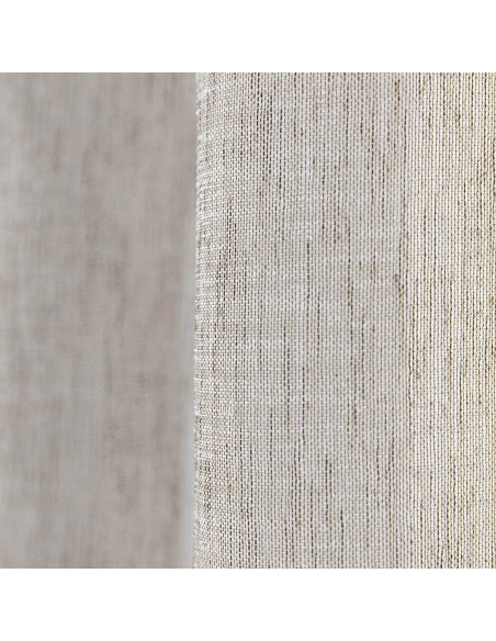 Κουρτίνα γάζα μονόχρωμη με 8 μεταλικούς κρίκους Art 8440 140x270 Μπεζ Beauty Home