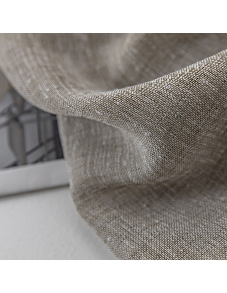 Κουρτίνα γάζα μονόχρωμη με 8 μεταλικούς κρίκους Art 8440 140x270 Μπεζ Beauty Home