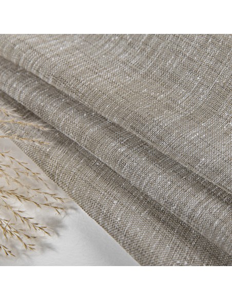 Κουρτίνα γάζα μονόχρωμη με 8 μεταλικούς κρίκους Art 8440 140x270 Μπεζ Beauty Home