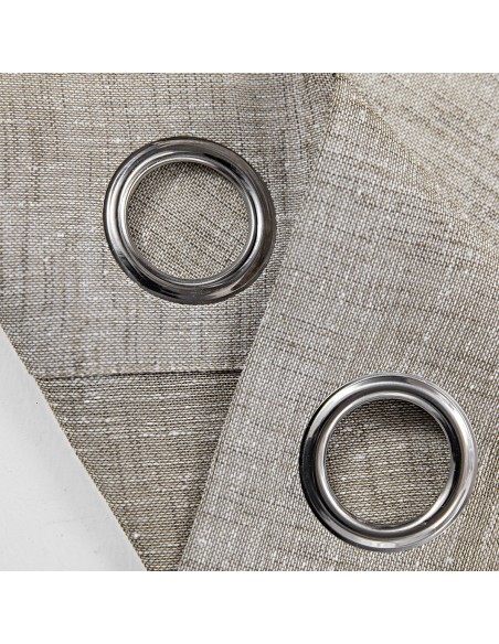 Κουρτίνα γάζα μονόχρωμη με 8 μεταλικούς κρίκους Art 8440 140x270 Μπεζ Beauty Home