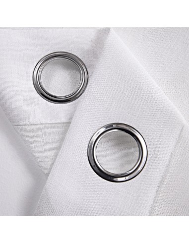 Κουρτίνα γάζα μονόχρωμη με 8 μεταλικούς κρίκους Art 8440 140x270 Λευκό Beauty Home