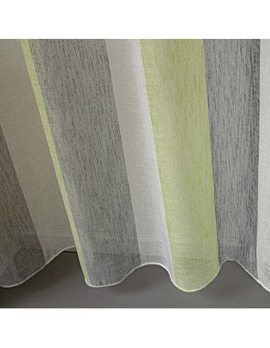 Κουρτίνα γάζα δίχρωμη με 8 μεταλικούς κρίκους Art 8442 140x270 Λαχανί Beauty Home