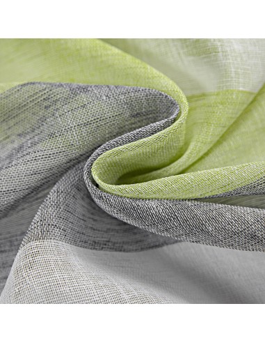 Κουρτίνα γάζα δίχρωμη με 8 μεταλικούς κρίκους Art 8442 140x270 Λαχανί Beauty Home