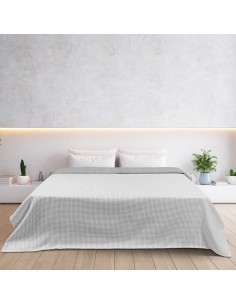 Κουβέρτα υπέρδιπλη διπλής όψεως Cross matelasse Art 11173 230x270 Γκρι   Beauty Home 2