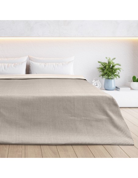 Κουβέρτα μονή διπλής όψεως Cross matelasse Art 11173 170x270 Άμμου   Beauty Home