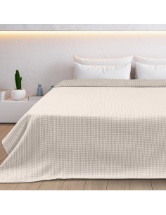 Κουβέρτα μονή διπλής όψεως Cross matelasse Art 11173 170x270 Άμμου   Beauty Home 2