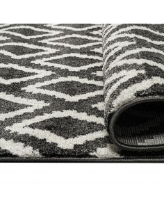 Πατάκι Vibe Art 9577 67x150 Stone White Ανθρακί Λευκό   Beauty Home 2