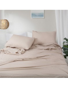 Σετ σεντόνια υπέρδιπλα Hilton Art 11151 240x280 Μπεζ   Beauty Home 2