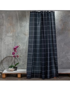 ΚΟΥΡΤΙΝΑ ΜΠΑΝΙΟΥ 180X200 CHECK BLACK