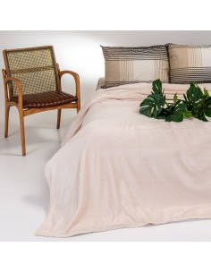 ΚΟΥΒΕΡΤΑ FLANNEL ΜΟΝΗ TOKYO ECRU