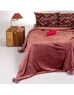 ΚΟΥΒΕΡΤΑ FLANNEL ΥΠΕΡΔΙΠΛΗ LISBOA APPLE