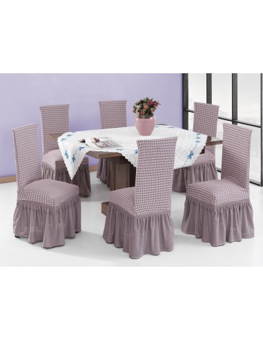 Ελαστικά καλύμματα καρέκλας σετ 6τμχ Art 8601 Λιλά  Λιλά Beauty Home
