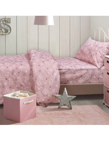 Σετ σεντόνια μονά με λάστιχο Princess Art 6214 100x200+30 Ροζ   Beauty Home