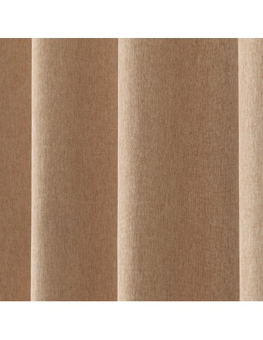 Κουρτίνα μεσαίας σκίασης με 8 μεταλλικούς κρίκους Illusion Art 8445 140x270 Άμμου Beauty Home