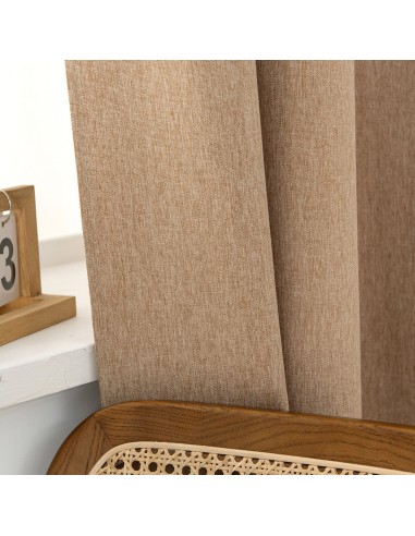 Κουρτίνα μεσαίας σκίασης με 8 μεταλλικούς κρίκους Illusion Art 8445 140x270 Άμμου Beauty Home