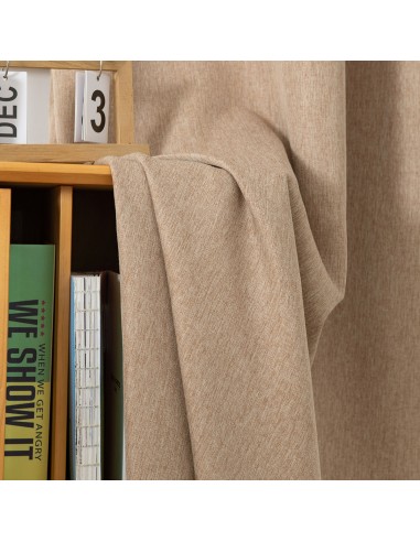 Κουρτίνα μεσαίας σκίασης με 8 μεταλλικούς κρίκους Illusion Art 8445 140x270 Άμμου Beauty Home