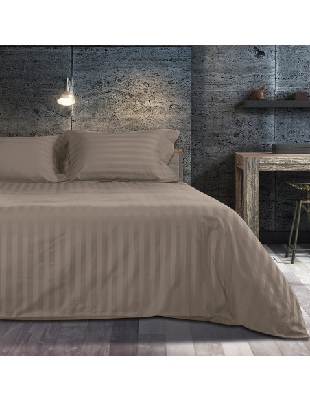 Σετ παπλωματοθήκη υπέρδιπλη Art 1530 Stripe σε 7 αποχρώσεις 240x250  Μόκα Beauty Home Σετ παπλωματοθήκη υπέρδιπλη Art 1530 Stripe σε 7 αποχρώσεις 240x250  Μόκα Beauty Home