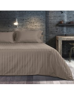 Σετ σεντόνια king size Art 1530 Stripe σε 7 αποχρώσεις 280x270  Μόκα Beauty Home