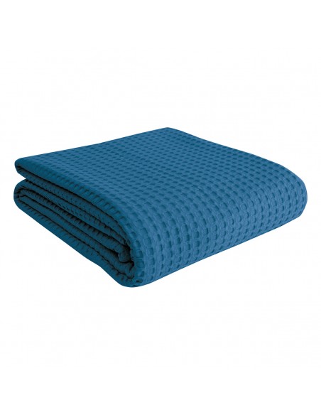 Πικέ υπέρδιπλη waffle Art 1990 jean 230x240 Μπλε Beauty Home