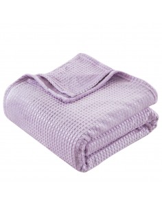 Κουβέρτα μονόχρωμη υπέρδιπλη Fleece Art 11553 220x240 Λιλά   Beauty Home 2