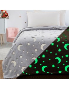 Κουβέρτα μονή φωσφορίζουσα Art 6258 160x220 Γκρι   Beauty Home 2