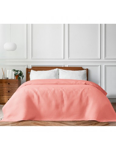 Πικέ υπέρδιπλη waffle Art 1990 Coral 230x240 Κοραλί   Beauty Home