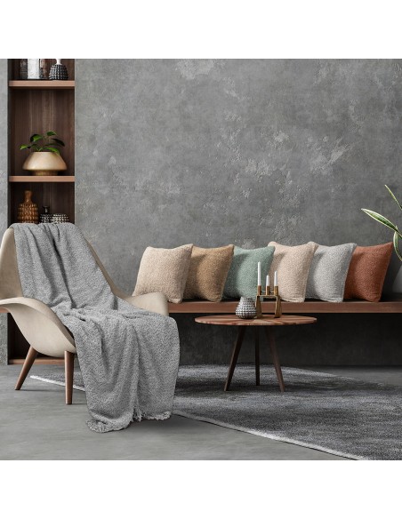 Ύφασμα από ριχτάρι Φ180 Lamb Art 8571 Γκρι   Beauty Home