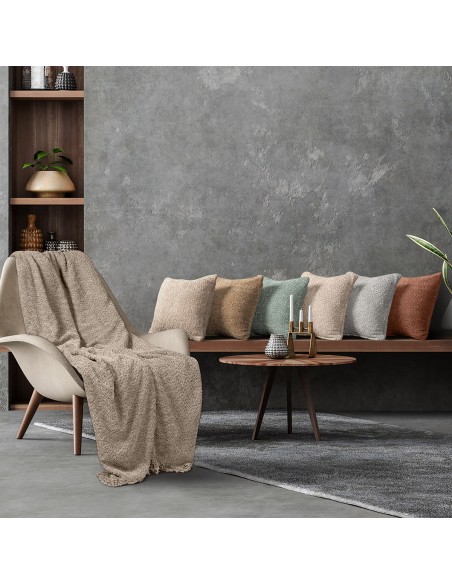 Ύφασμα από ριχτάρι Φ180 Lamb Art 8573 Άμμου   Beauty Home