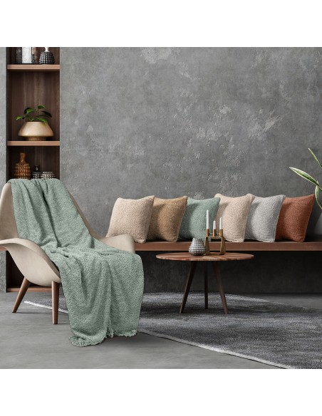 Ύφασμα από ριχτάρι Φ180 Lamb Art 8574 Μέντα   Beauty Home