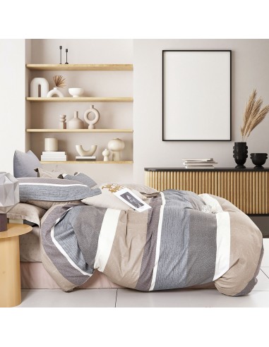 Σετ πάπλωμα υπέρδιπλο Art 12152 Eva 220x240 Μπεζ   Beauty Home