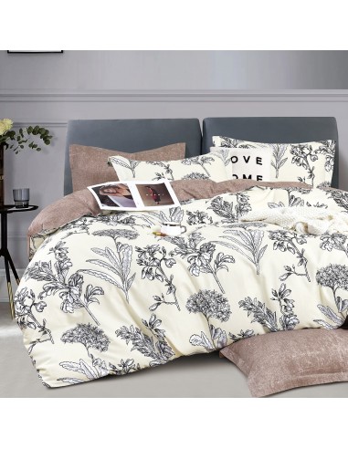 Σετ παπλωματοθήκη υπέρδιπλη Art 12154 Joan 230x250 Μπεζ   Beauty Home