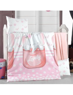 Σετ σεντόνια βρεφικά Art 5604 100x150 Ροζ   Beauty Home