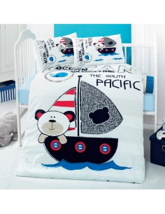 Σετ σεντόνια βρεφικά Art 5606 100x150 Μπλε   Beauty Home