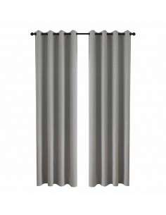 Κουρτίνα Full Blackout σκίασης με 8 κρίκους Total Art 8446 140x270 Γκρι   Beauty Home 2