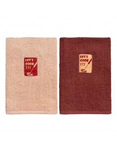 Ποτηρόπανα σετ 2τμχ Art 8289 40x60 Μπεζ