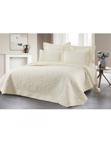 Σετ κουβερλί υπέρδιπλο Rose Art 12500 230x250 Εκρού Beauty Home