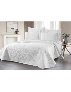 Σετ κουβερλί υπέρδιπλο Rose Art 12500 230x250 Λευκό   Beauty Home 2