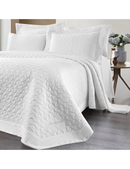 Σετ κουβερλί υπέρδιπλο Thalia Art 12504 230x250 Λευκό   Beauty Home Σετ κουβερλί υπέρδιπλο Thalia Art 12504 230x250 Λευκό   Beauty Home