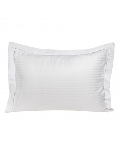 Ζεύγος μαξιλαροθήκες πλακέ Oxford Dobby Cotton Rich Blend Art 1381 53x73+5 Λευκό   Beauty Home