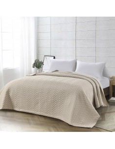 Κουβέρτα υπέρδιπλη Action ζακάρ Art 11174 230x270 Άμμου   Beauty Home 2